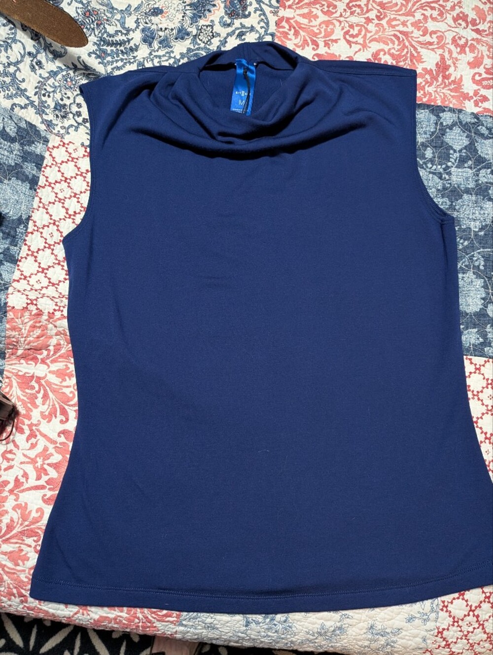Belmont Brushed Sleeveless Top - Navy